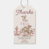 Western Vintage Rodeo Boots Gift Tag Geschenkanhänger (Vorderseite)