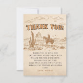 Western Vintage Rodeo Cowboy Dankeskarte (Vorderseite)