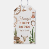 Western Vintage Rodeo Cowboy Gift Tag Geschenkanhänger (Vorderseite)