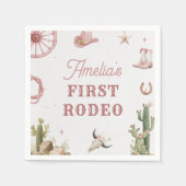Western-Vintage-Rodeo-Geburtstagspapier-Serviette Serviette (Vorderseite)