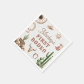 Western-Vintage-Rodeo-Geburtstagspapier-Serviette Serviette (Ecke)