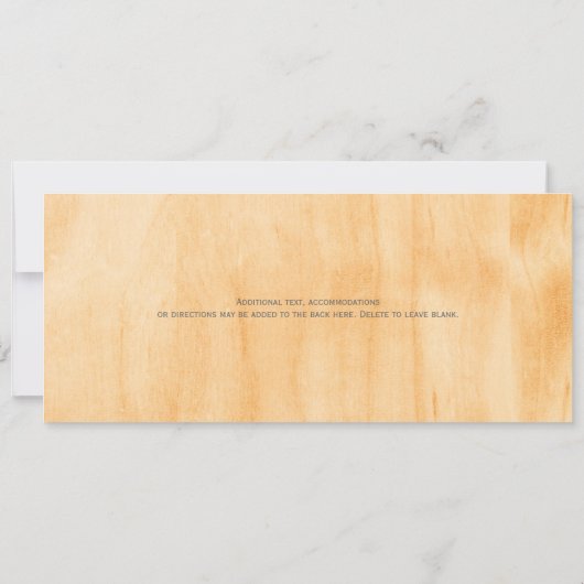 Western Vintage Wedding Ticket Einladung & uAwg (Rückseite)