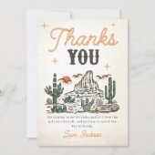 Western Vintage Wüste Cowboy Geburtstag Dankeskarte (Vorderseite)