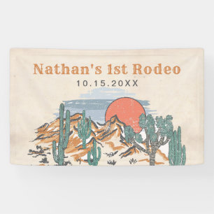 Western Vintage Wüsten Rodeo 1. Geburtstag  Banner