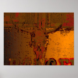 Western Vintager Bulltorgrubenrost Land Poster
