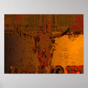 Western Vintager Bulltorgrubenrost Land Poster