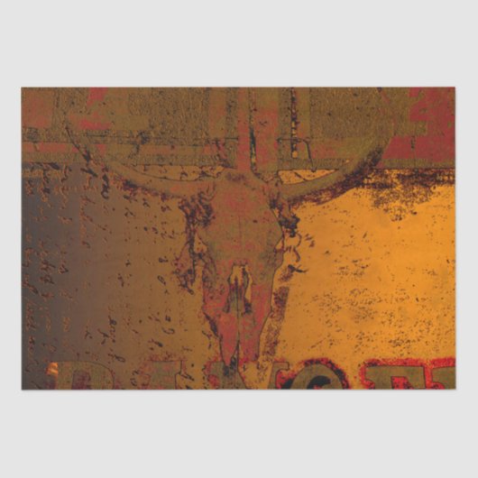 Western Vintager Bulltorgrubenrost Land Seidenpapier (Vorderseite)