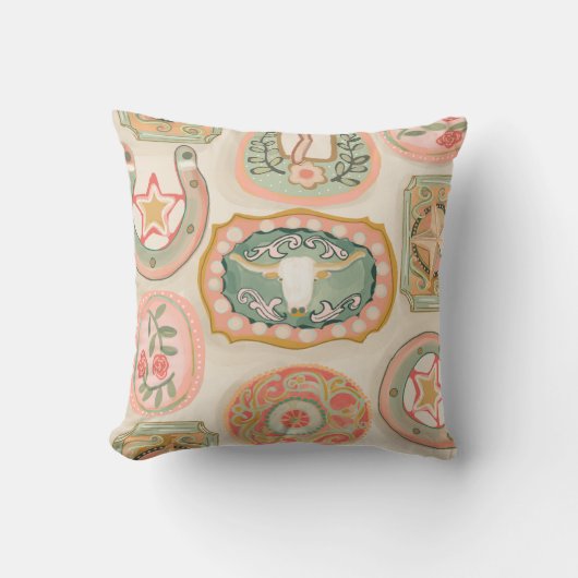 Western Vintager Gürtelschnürdruck Kissen (Vorderseite)