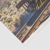 Western Vintager Zug Heist Decoupage Seidenpapier (Ausschnitt)