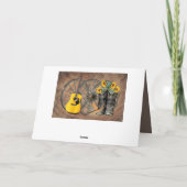 Western Wagon Wheel Gitarre Cowboy Stiefel Sonnenb Dankeskarte (Rückseite)