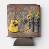Western Wagon Wheel Gitarre Cowboy Stiefel Sonnenb Dosenkühler (Rückseite)