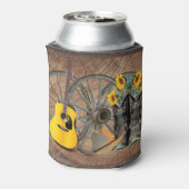 Western Wagon Wheel Gitarre Cowboy Stiefel Sonnenb Dosenkühler (Kanne Rückseite)