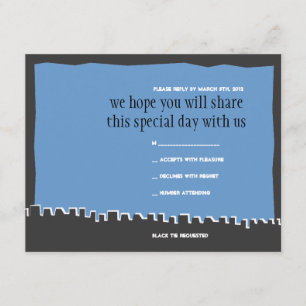 Western Wall Israel Bar Bat Mitzvah Antwortkarte RSVP Karte