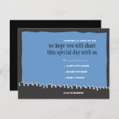 Western Wall Israel Bar Bat Mitzvah Antwortkarte RSVP Karte (Vorne/Hinten)