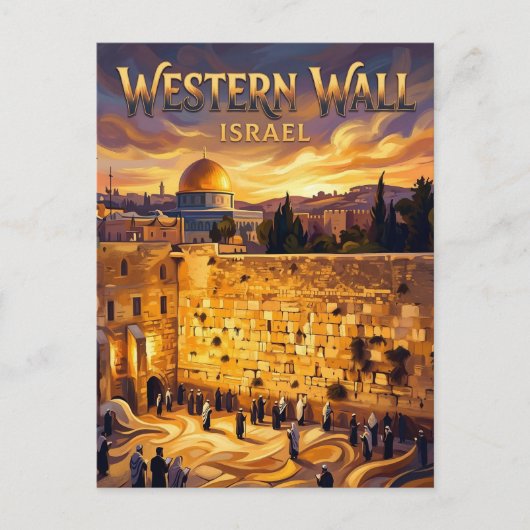 Western Wall Israel Postkarte (Vorderseite)