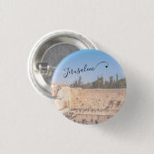 Western Wall Jerusalem Israel Button (Vorne & Hinten)