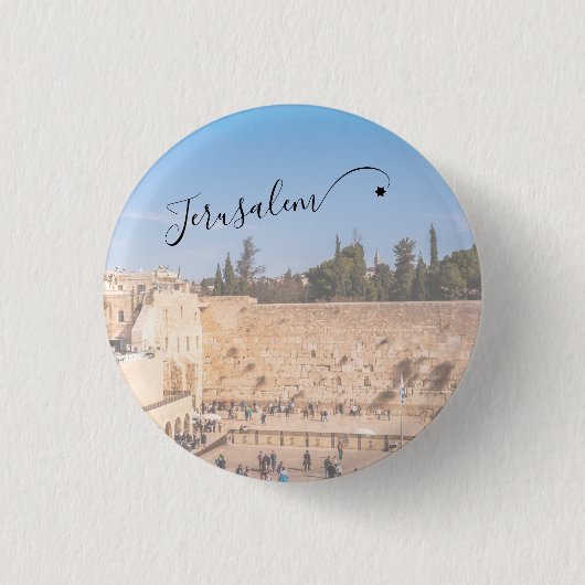 Western Wall Jerusalem Israel Button (Vorderseite)