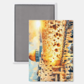 Western Wall Jerusalem Magnet (Vorderseite/Rückseite)