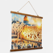 Western Wall Jerusalem Wandteppich Mit Holzrahmen (Gewinkelt)