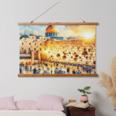Western Wall Jerusalem Wandteppich Mit Holzrahmen (Schlafzimmer)