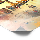 Western Wall Kotel Aquarellkunst Poster (Ecke)