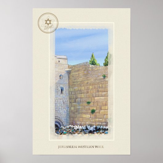 Western Wall KOTEL Jerusalem David Altstadt Kunst Poster (Vorne)