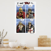 Western Warrior Grid Poster (Küche)