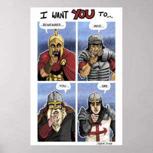 Western Warrior Grid Poster