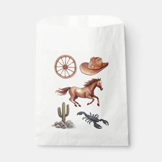 Western Wasserfarbe Kunst Geschenktütchen (Vorderseite)