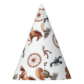 Western Wasserfarbe Kunst Partyhütchen (Rückseite)