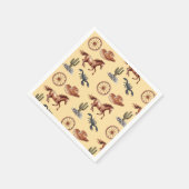 Western Wasserfarbe Kunst Serviette (Ecke)