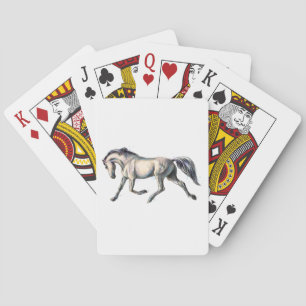 Western-Wasserfarben-Pferd zum Reiten Spielkarten