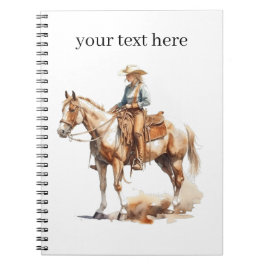 Western Watercolor Blonde Cowgirl, Brauch Notizblock