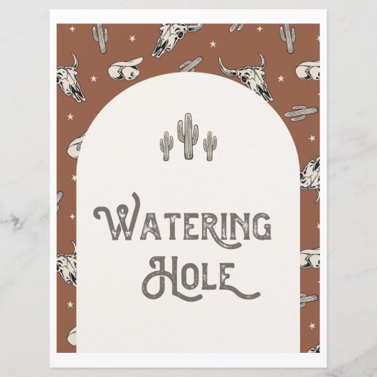 Western Watering Hole Sign (Vorderseite)