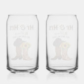 Western Wedding Anniversary Familienname Est Dosenglas (Rückseite)