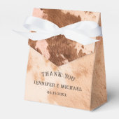 Western Wedding Blush Cowhide Geschenkschachtel (Vorderseite)