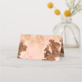 Western Wedding Blush Cowhide Platzkarte (Rückseite)