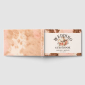 Western Wedding Blush Cowhide Wedding Gästebuch (Voll)