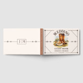 Western Wedding Country Cowboy Boots Gästebuch (Voll)