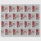 Western Wedding Couple Romantic Liebe Geschenkwrak Geschenkpapier (Flach)