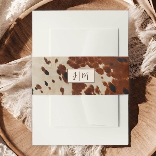 Western Wedding Cowhide Bly Band