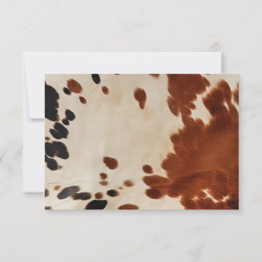 Western Wedding Cowhide RSVP Card Digitaler Downlo Einladung (Rückseite)