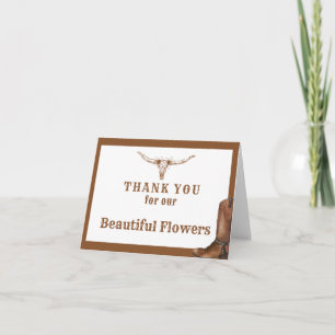 Western Wedding Day Vielen Dank an den Verkäufer Karte