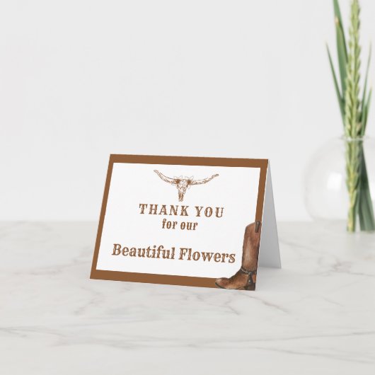 Western Wedding Day Vielen Dank an den Verkäufer Karte (Vorderseite)