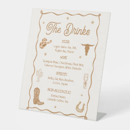 Western Wedding Drink Bar Sockelschild