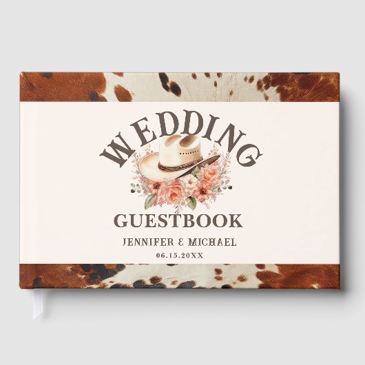 Western Wedding Guestbook Gästebuch (Vorderseite)