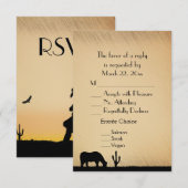 Western Wedding Menu UAWG RSVP Karte (Vorne/Hinten)