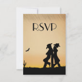 Western Wedding Menu UAWG RSVP Karte (Rückseite)