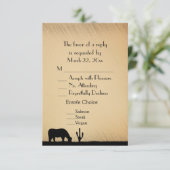Western Wedding Menu UAWG RSVP Karte (Stehend Vorderseite)