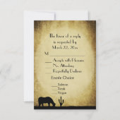 Western Wedding Menu UAWG RSVP Karte (Vorderseite)